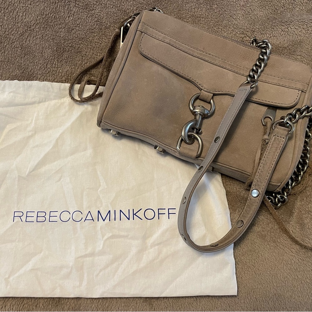 Rebecca Minkoff mini Mac grey crossbody bag